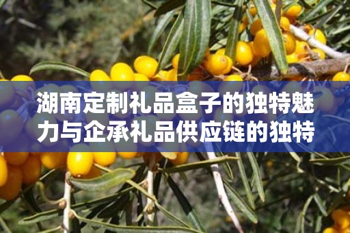 湖南定制礼品盒子的独特魅力与企承礼品供应链的独特优势